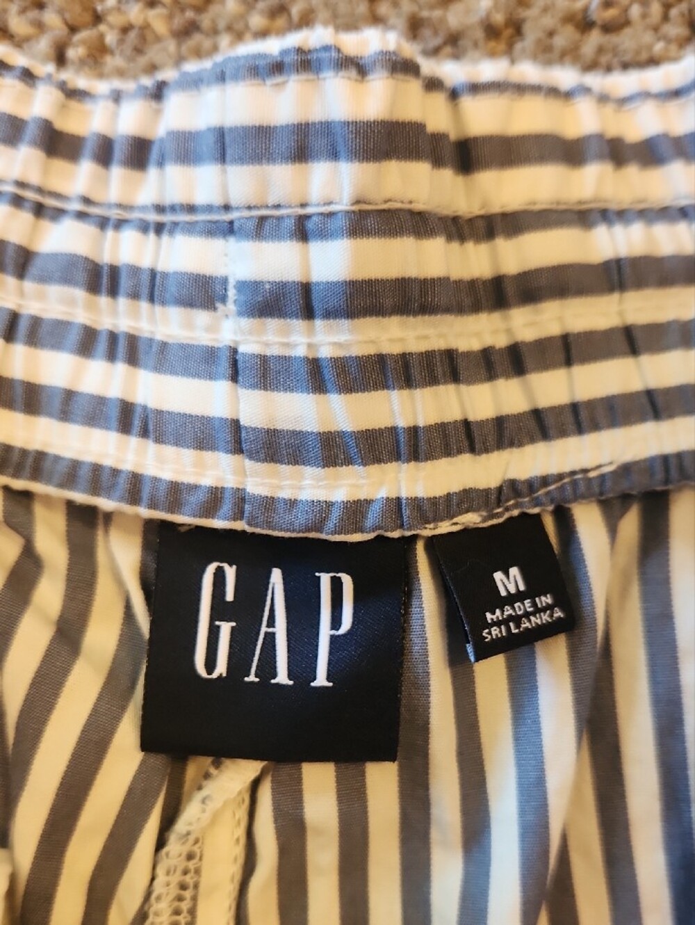 GAP Blue and White Striped Women's Shorts - Picture 2 of 8